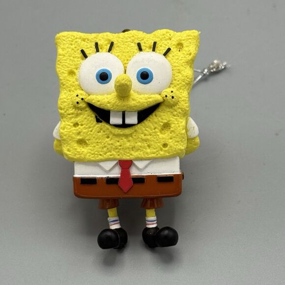 2014 SpongeBob Squarepants Christmas Ornament Viacom Holding Gift Behind Back - Picture 3 of 9